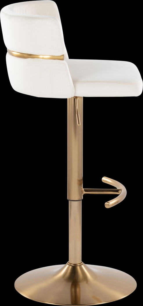 Percivale VI Cream Adjustable Barstool, Set of 2 - Thumbnail - Image 4