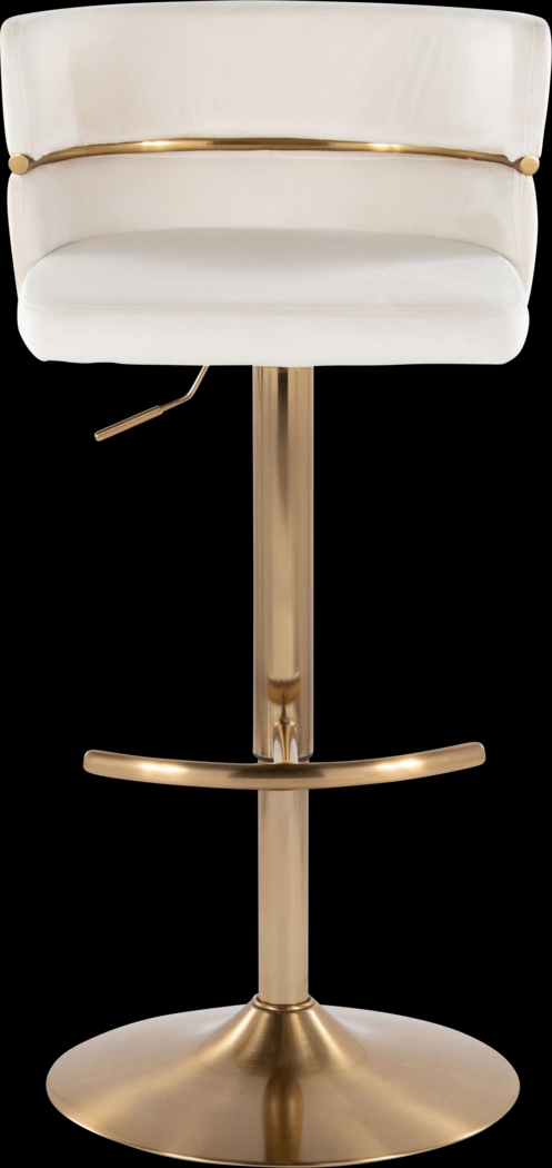 Percivale VI Cream Adjustable Barstool, Set of 2 - Thumbnail - Image 6