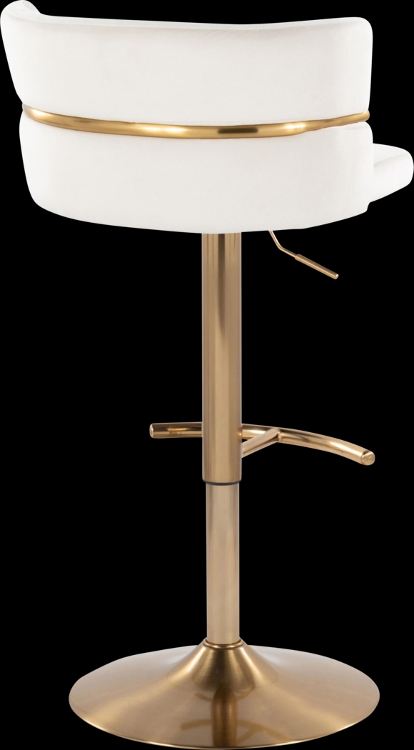 Percivale VI Cream Adjustable Barstool, Set of 2 - Thumbnail - Image 8