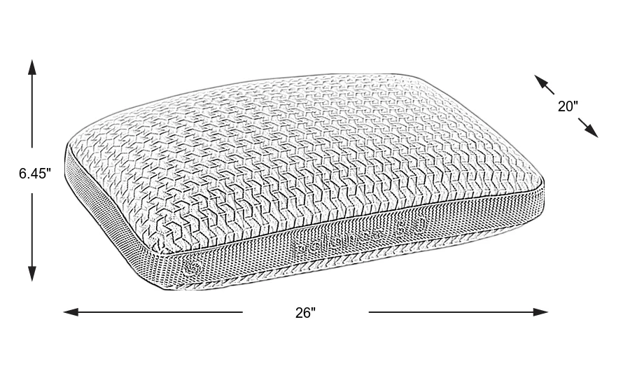 Dimension Image. Please refer to the Dimension Tab on this page for dimension details.