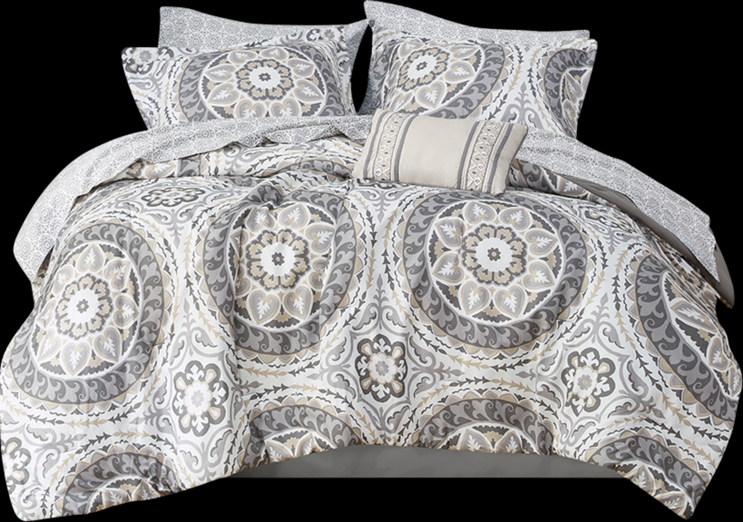 Periston Taupe Twin Comforter Set - Thumbnail - Image 2