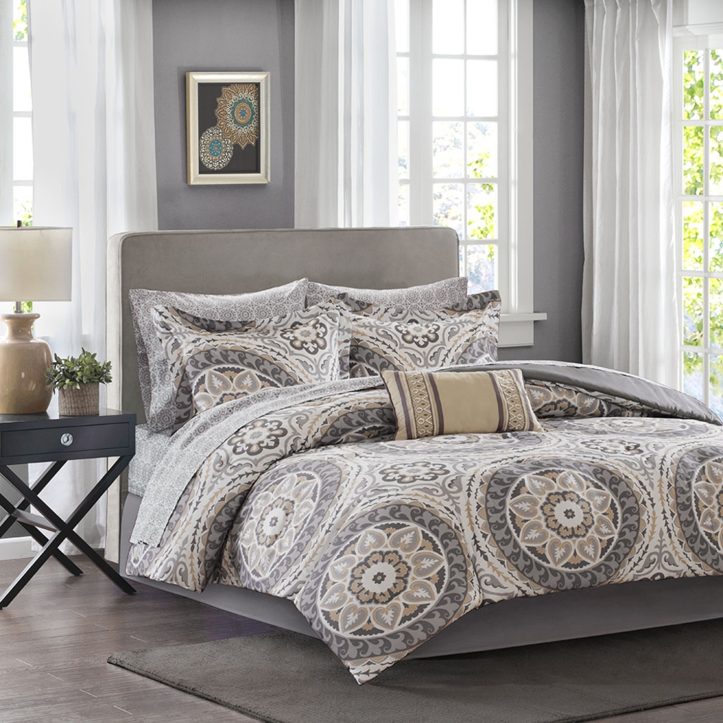 Periston Taupe Twin Comforter Set - Thumbnail - Image 19