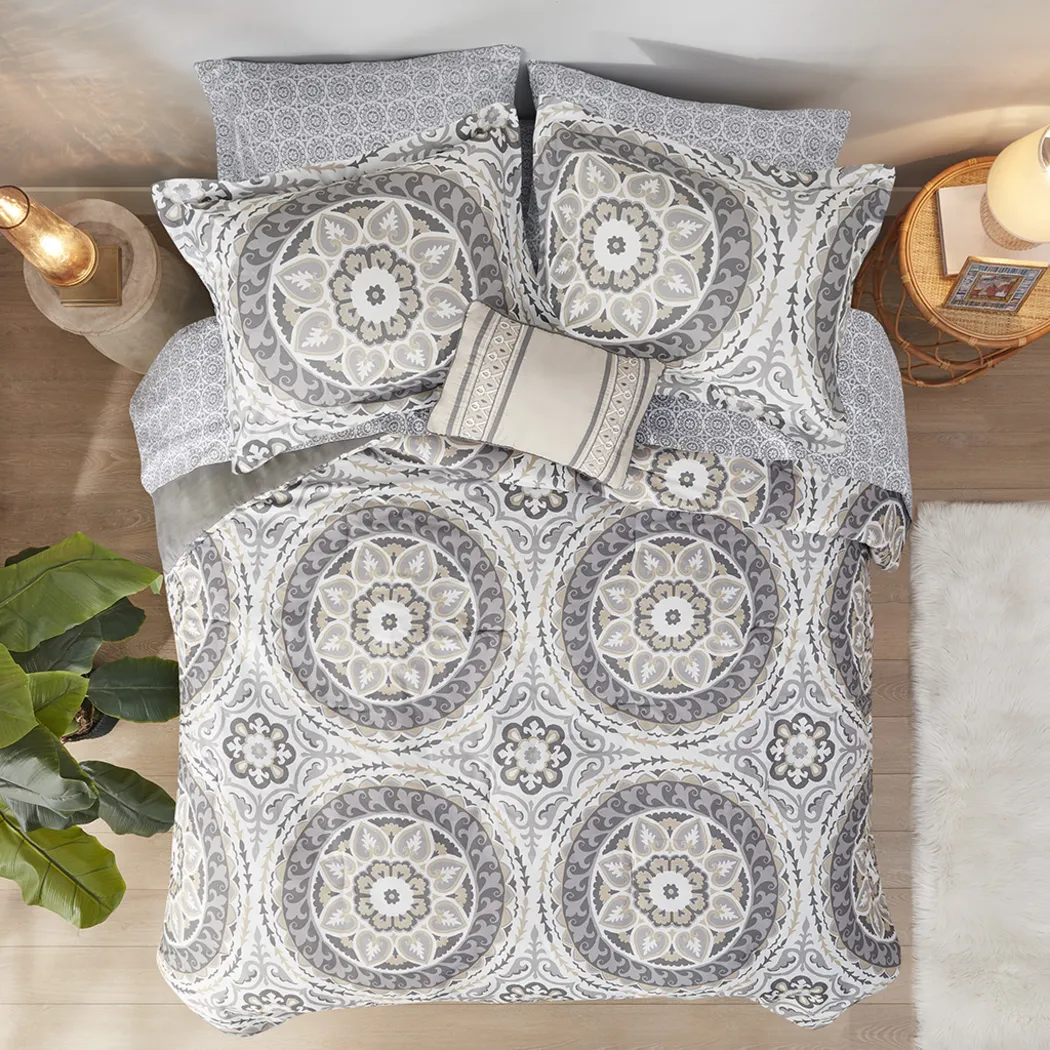 Periston Taupe 9 Pc Queen Comforter Set - Thumbnail - Image 16