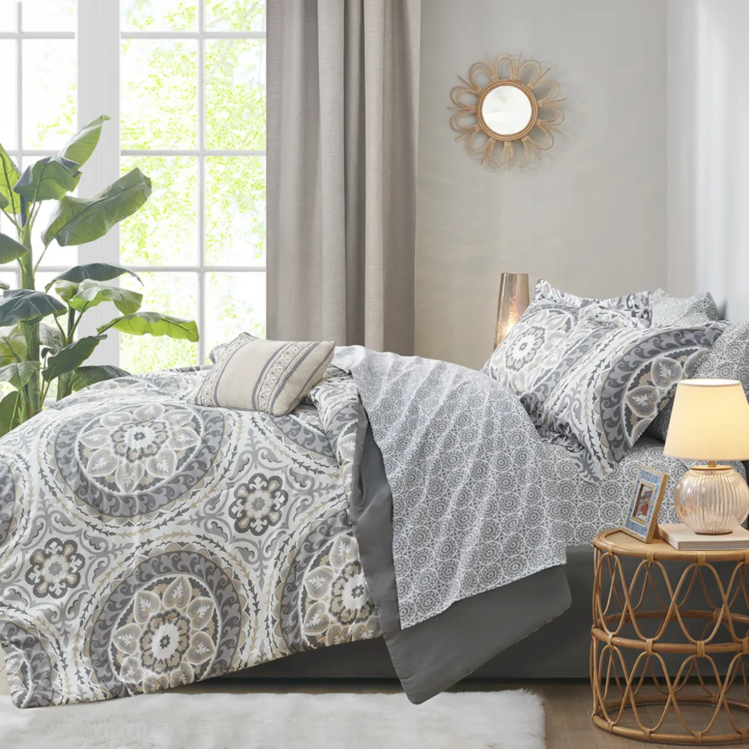 Periston Taupe 9 Pc Queen Comforter Set - Thumbnail - Image 21