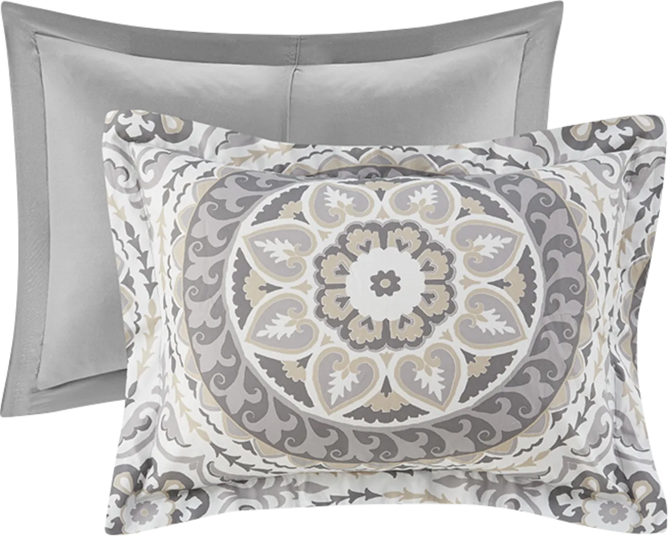 Periston Taupe 9 Pc Queen Comforter Set - Thumbnail - Image 4