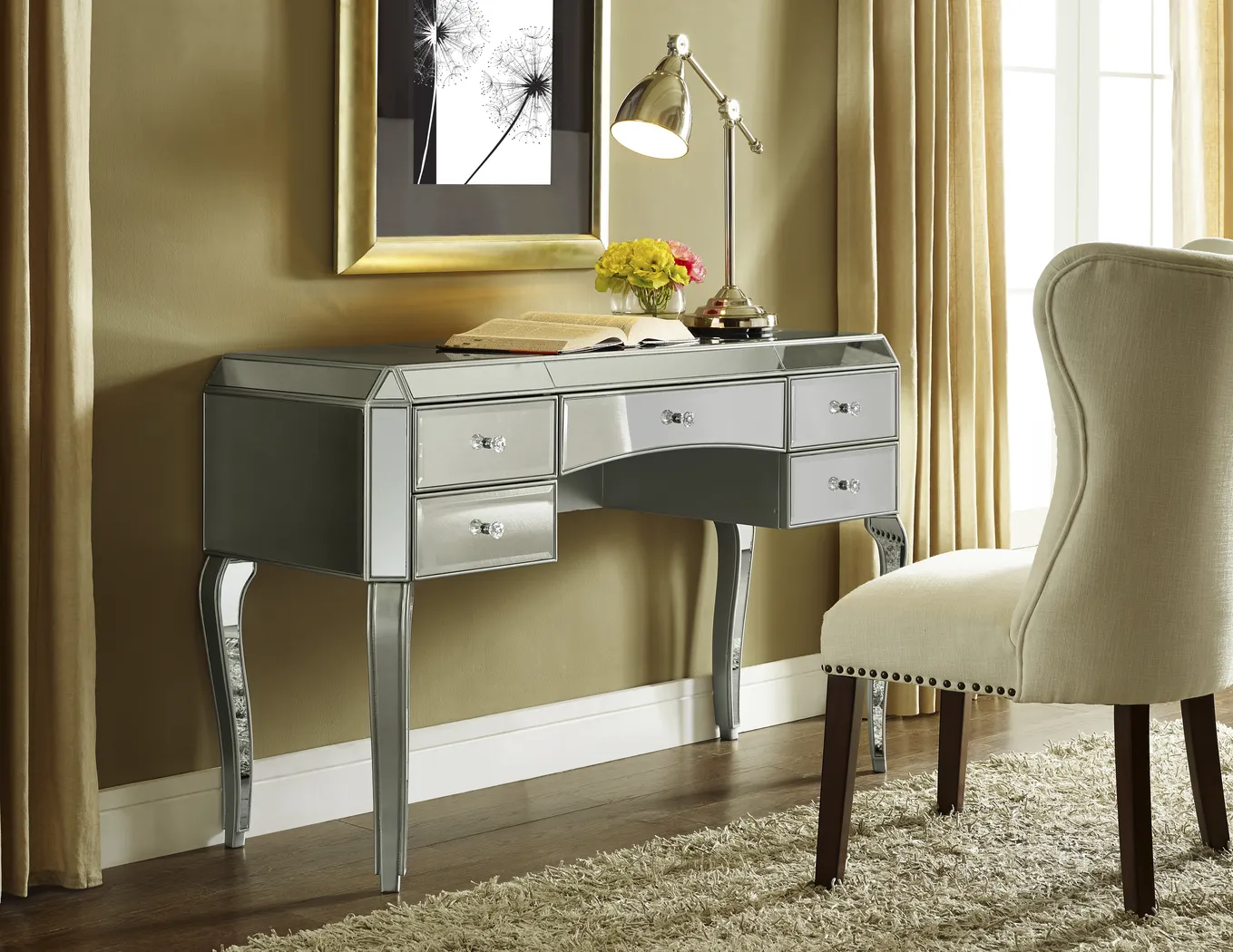 Perla Silver Desk - Thumbnail - Image 4