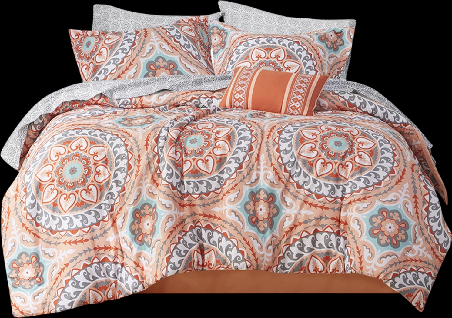 Perrault Coral Twin Comforter Set - Thumbnail - Image 2