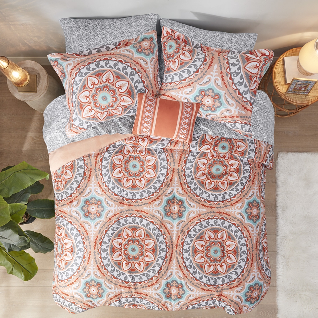 Perrault Coral 9 Pc Full Comforter Set - Thumbnail - Image 16