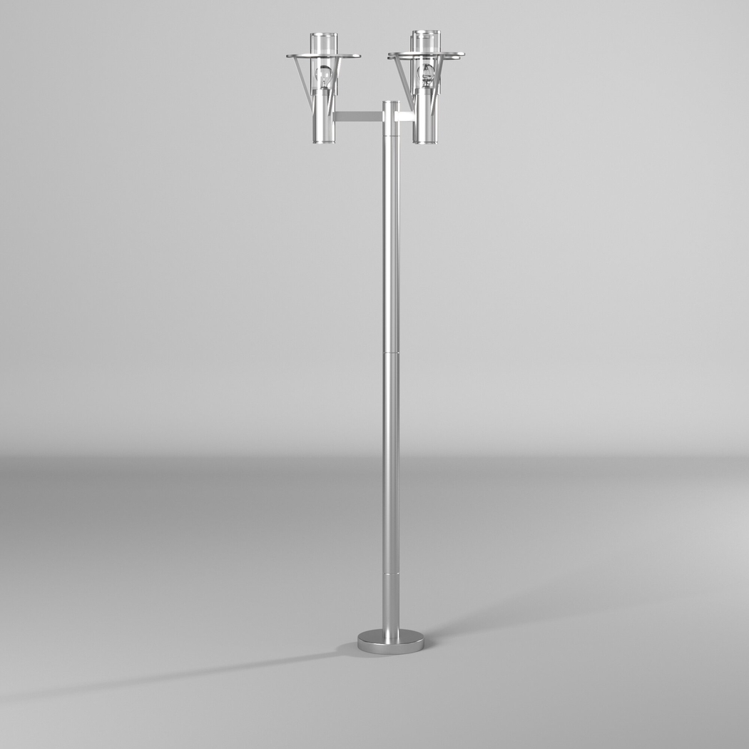 Perrott Bend Silver Outdoor 3 Light Floor Lamp - Thumbnail - Image 11