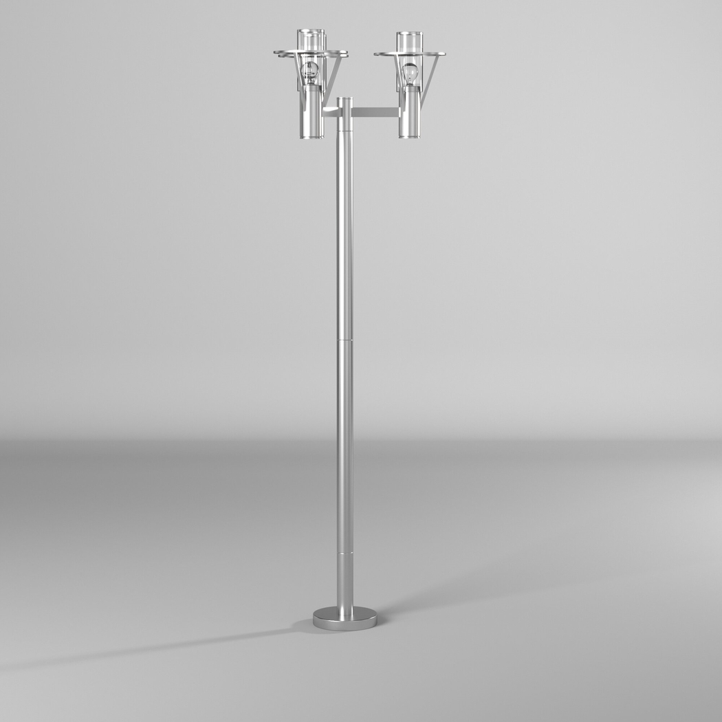 Perrott Bend Silver Outdoor 3 Light Floor Lamp - Thumbnail - Image 13