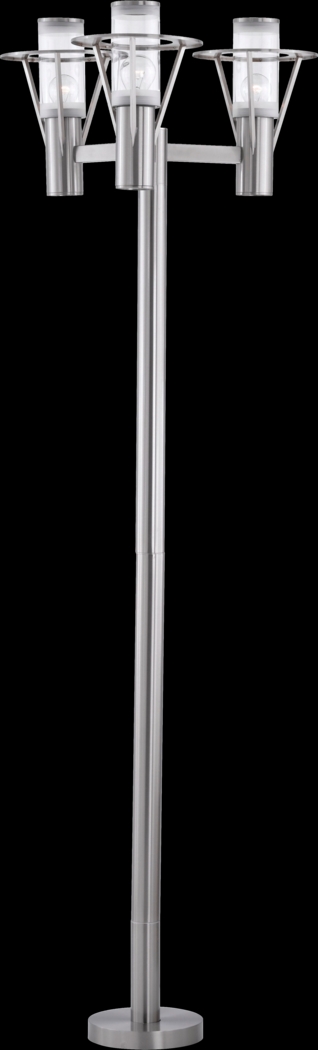 Perrott Bend Silver Outdoor 3 Light Floor Lamp - Thumbnail - Image 1