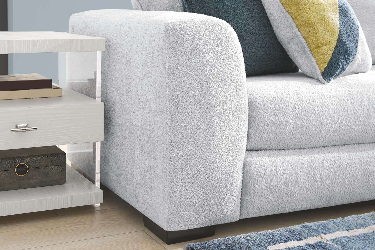 Perry Gray 3 Pc Sectional Living Room - Thumbnail - Image 4