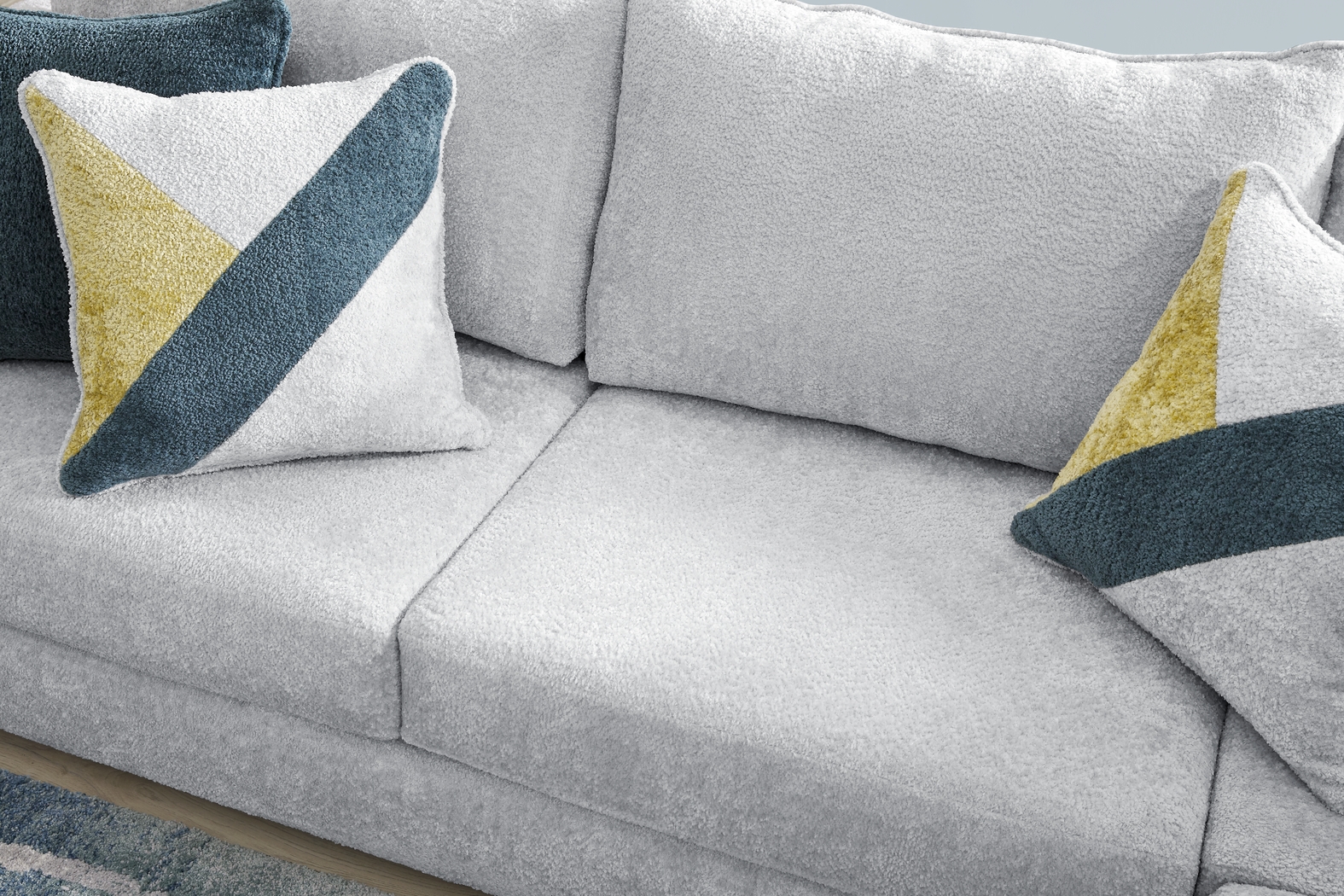 Perry Gray 3 Pc Sectional Living Room - Thumbnail - Image 5