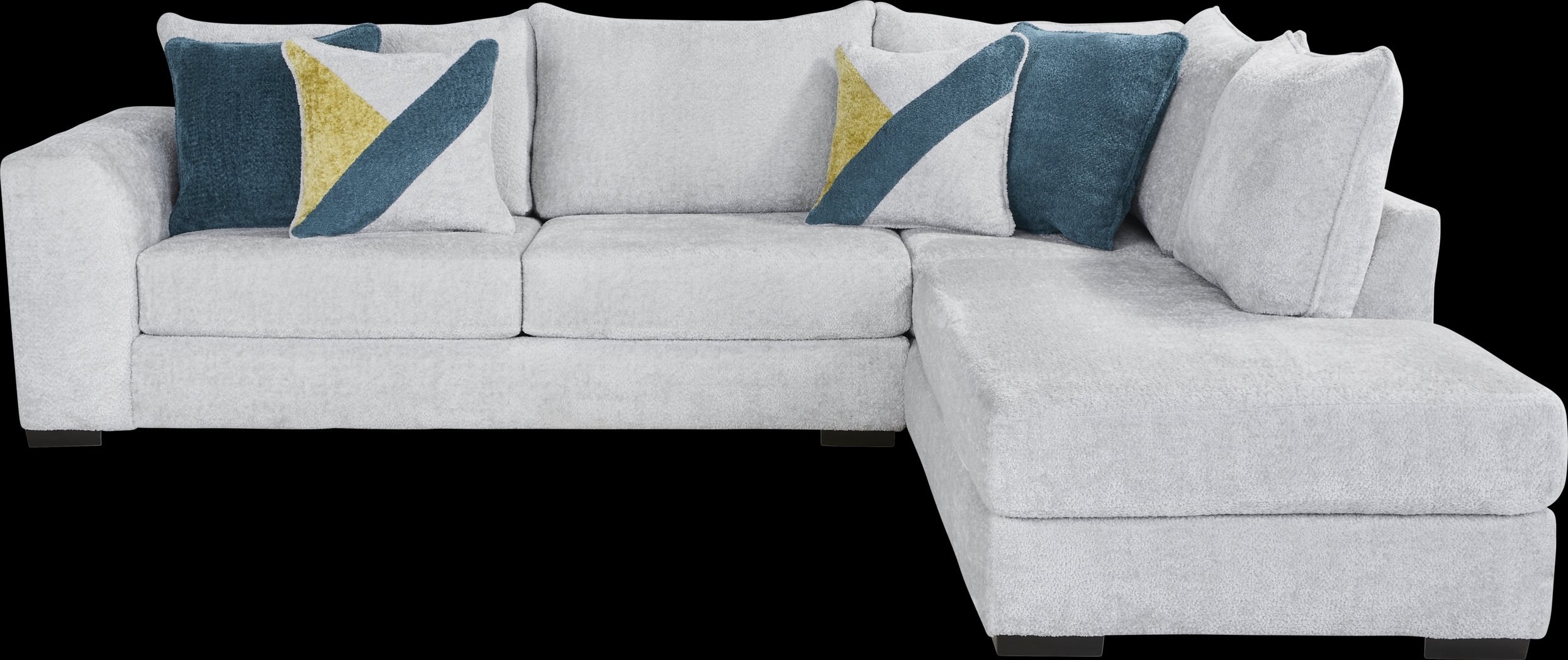 Perry Gray 3 Pc Sectional Living Room - Thumbnail - Image 2