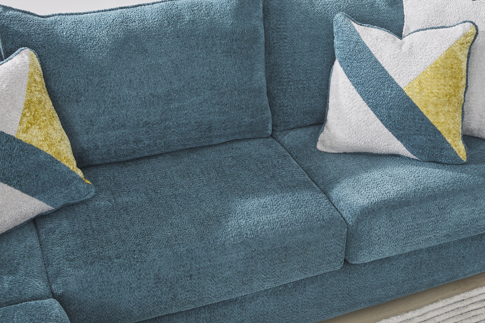 Perry Teal 5 Pc Sectional Living Room - Thumbnail - Image 6