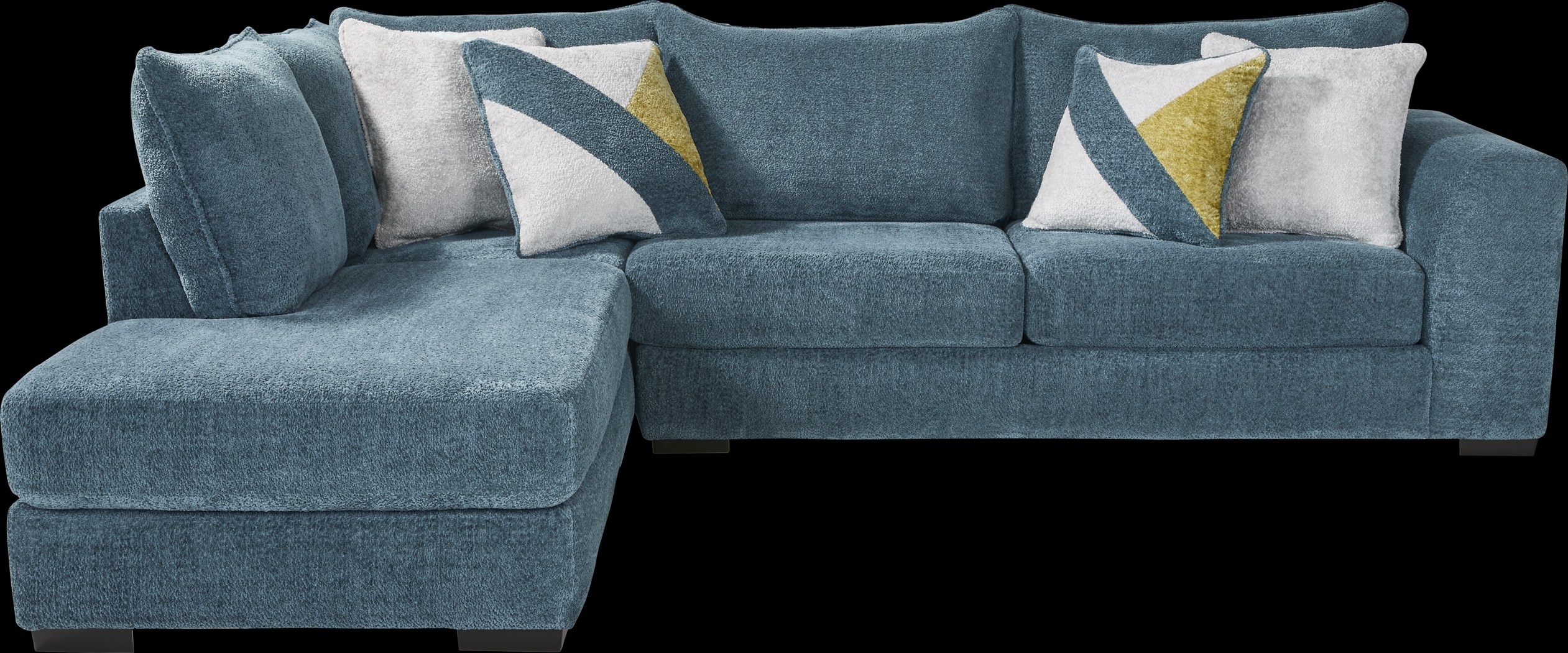 Perry Teal 2 Pc Sectional - Thumbnail - Image 1