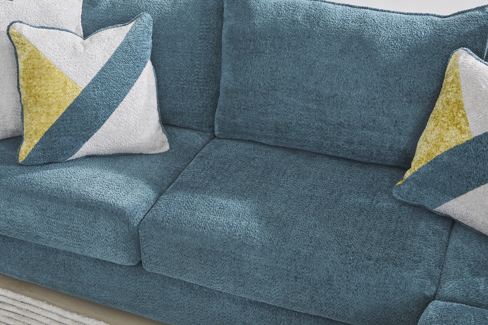 Perry Teal 5 Pc Sectional Living Room - Thumbnail - Image 5