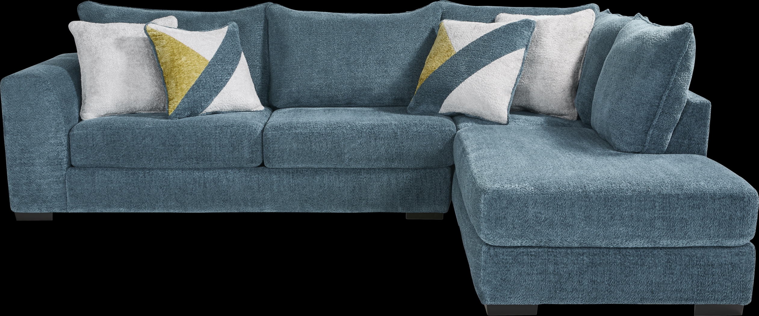 Perry Teal 5 Pc Sectional Living Room - Thumbnail - Image 2