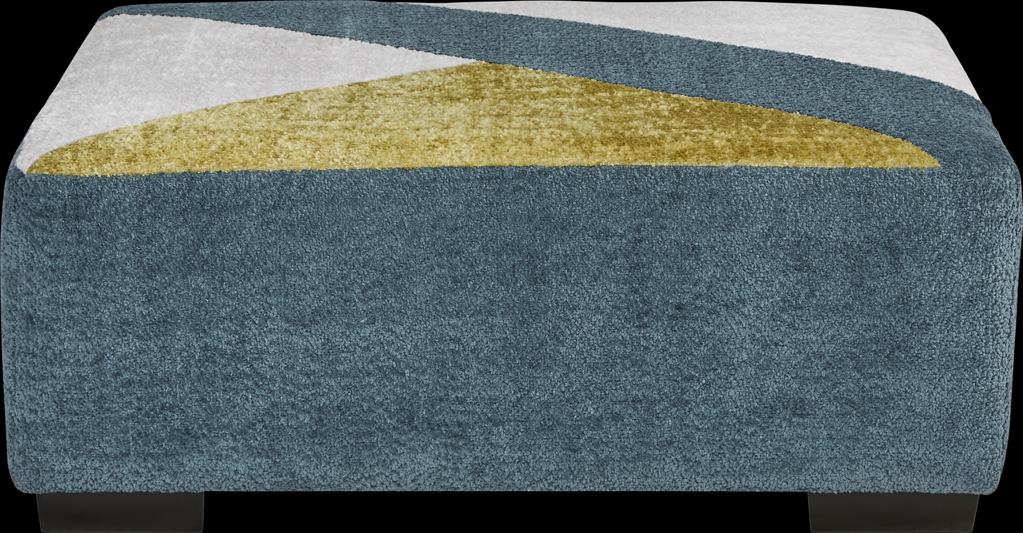 Perry Teal Pattern Cocktail Ottoman - Thumbnail - Image 2