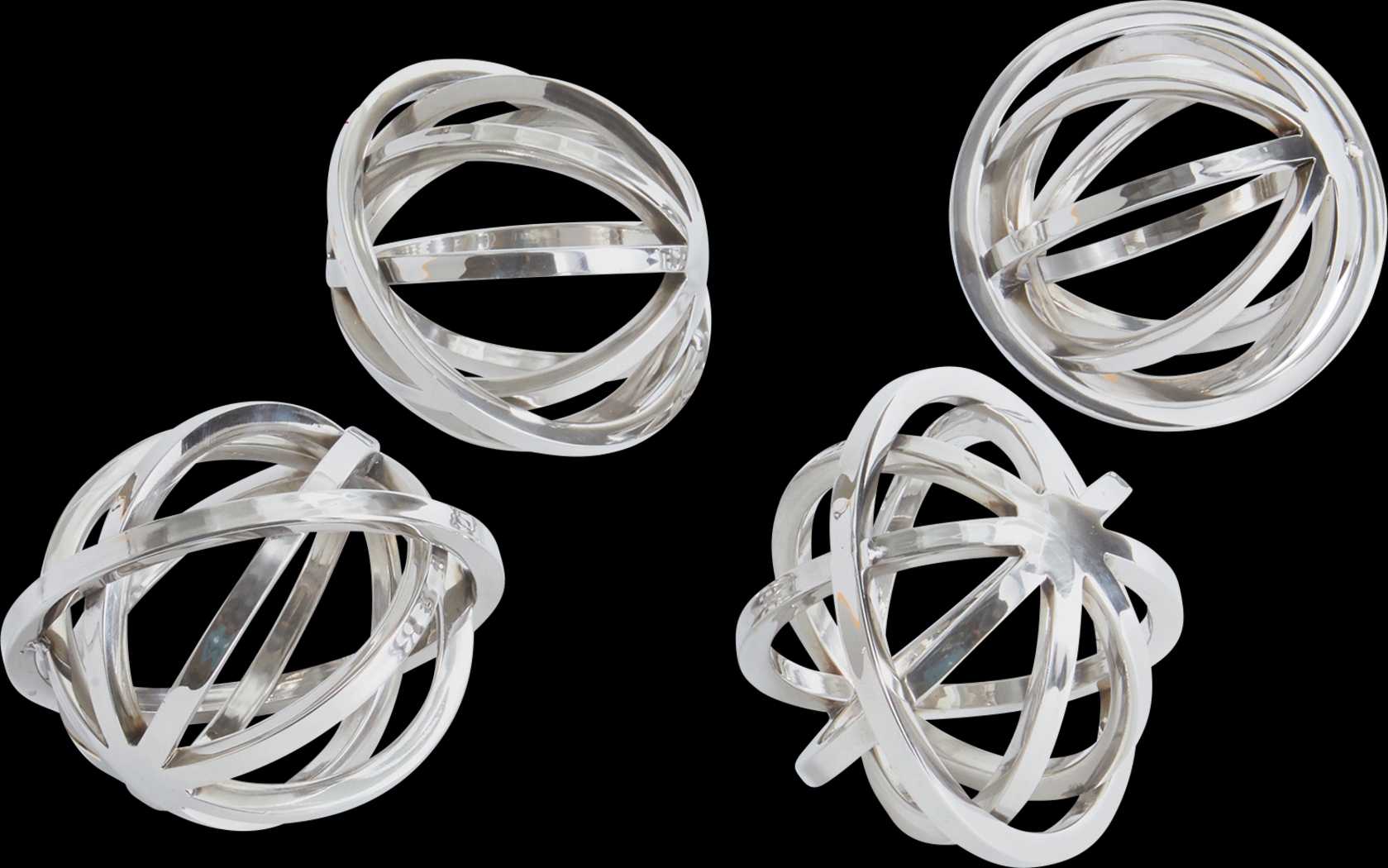 Perryman Silver Decorative Sphere, Set of 4 - Thumbnail - Image 1