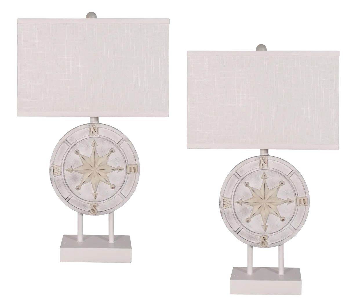 Pershing Place White Lamp, Set of 2 - Thumbnail - Image 1