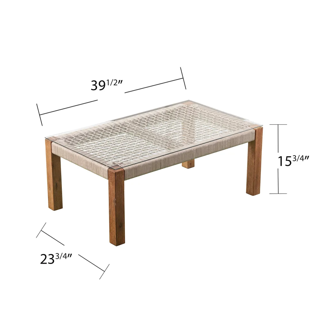 Pershington Outdoor Natural Cocktail Table - Image 7
