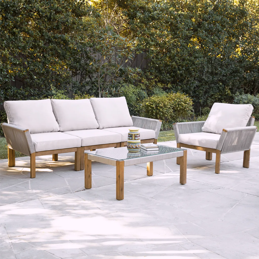 Pershington Outdoor Natural Cocktail Table - Image 6