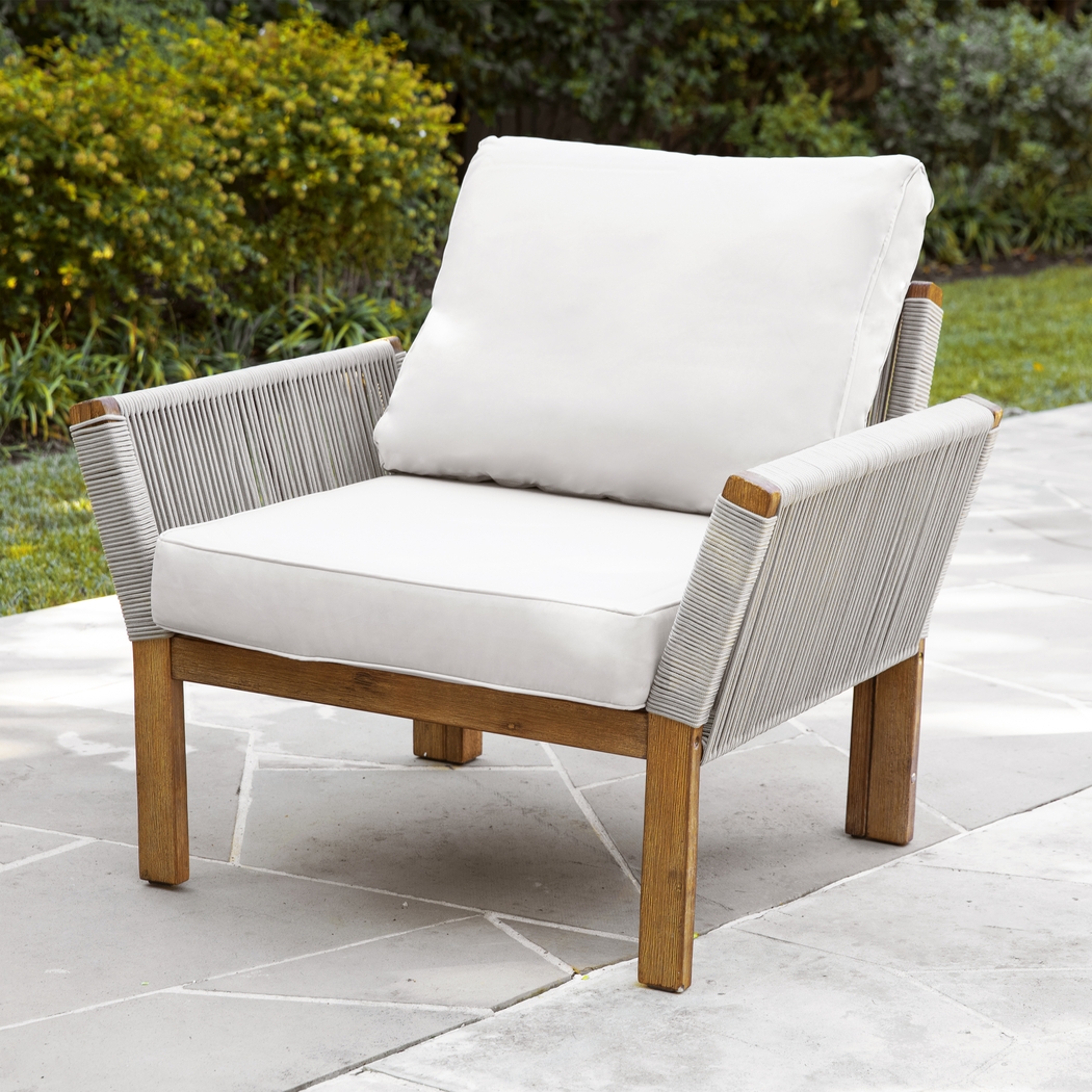 Pershington White Outdoor Accent Chair - Thumbnail - Image 2