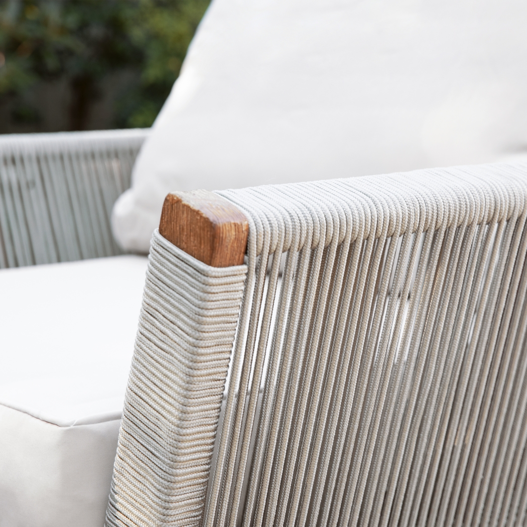 Pershington White Outdoor Accent Chair - Thumbnail - Image 3