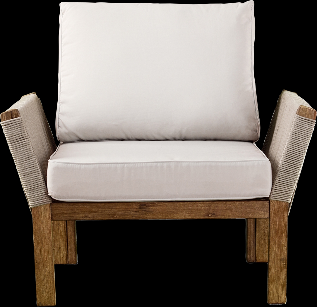 Pershington White Outdoor Accent Chair - Thumbnail - Image 4