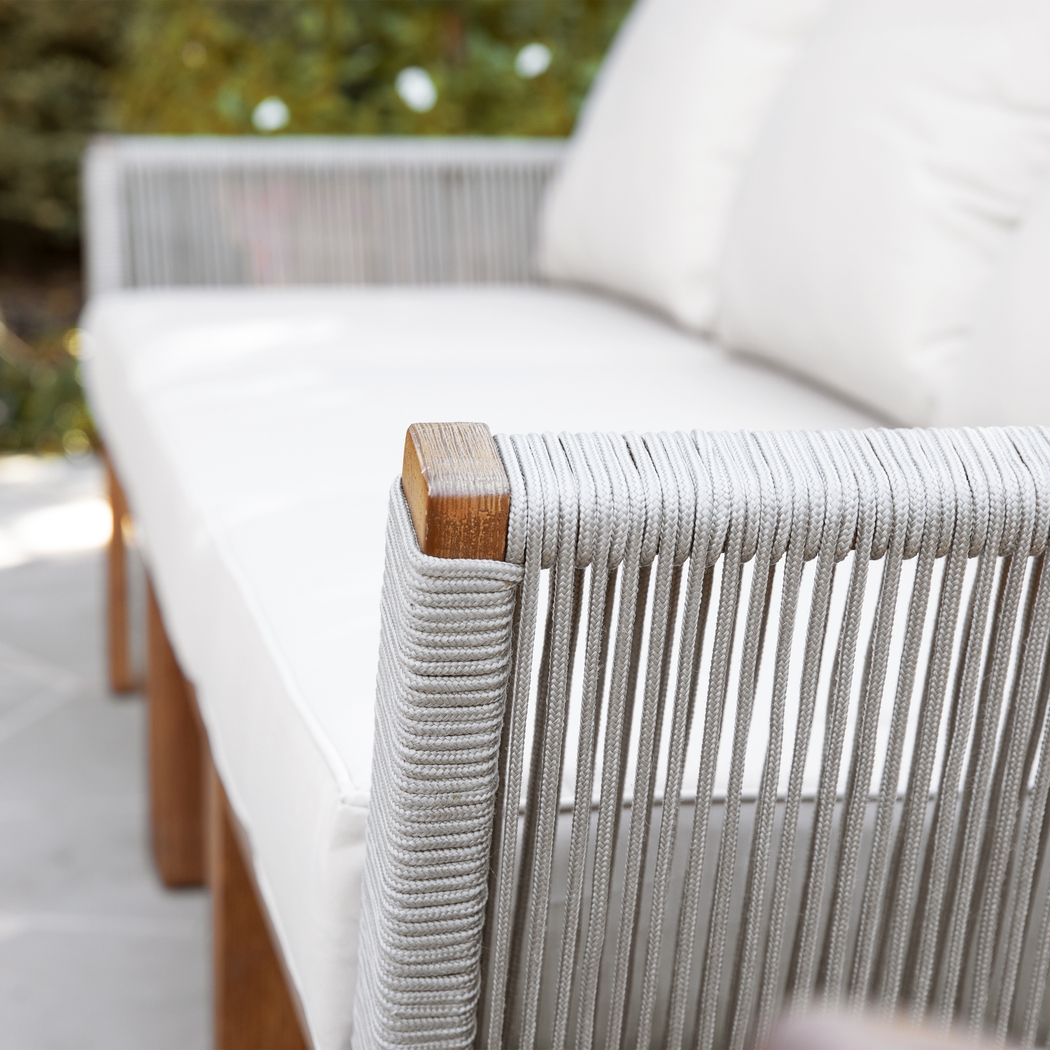 Pershington White Outdoor Sofa - Thumbnail - Image 3
