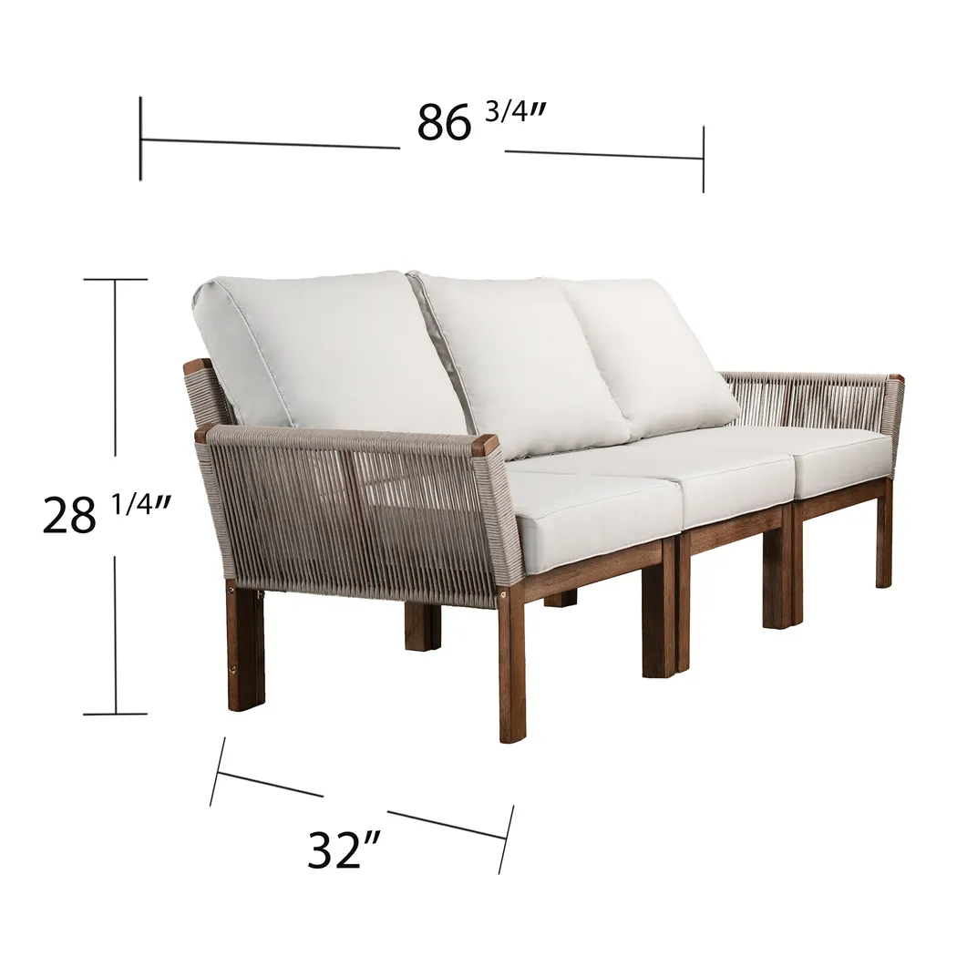 Pershington White Outdoor Sofa - Image 8