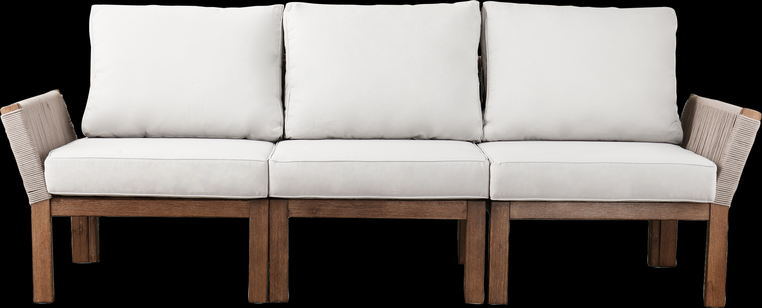 Pershington White Outdoor Sofa - Thumbnail - Image 1