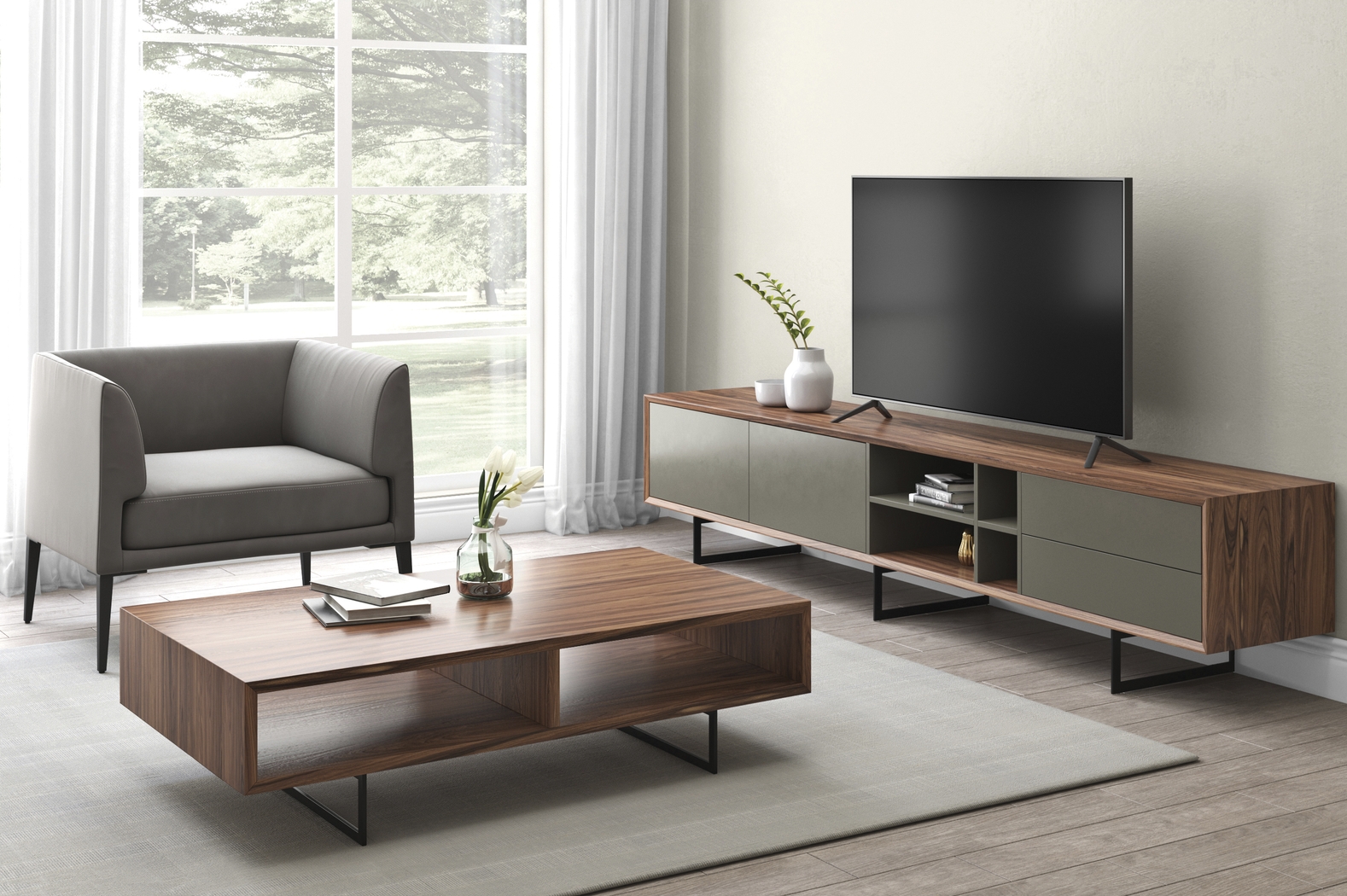 Pescadora Gray Accent Chair - Thumbnail - Image 2