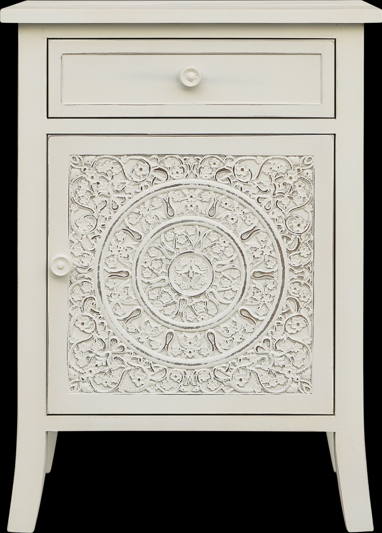 Petaire White End Table - Thumbnail - Image 1