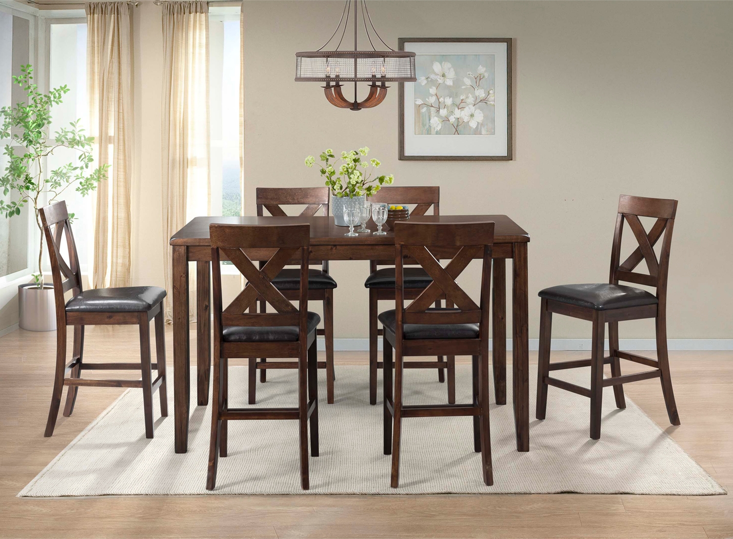 Petalbite Espresso Counter Height Stool, Set of 2 - Thumbnail - Image 2