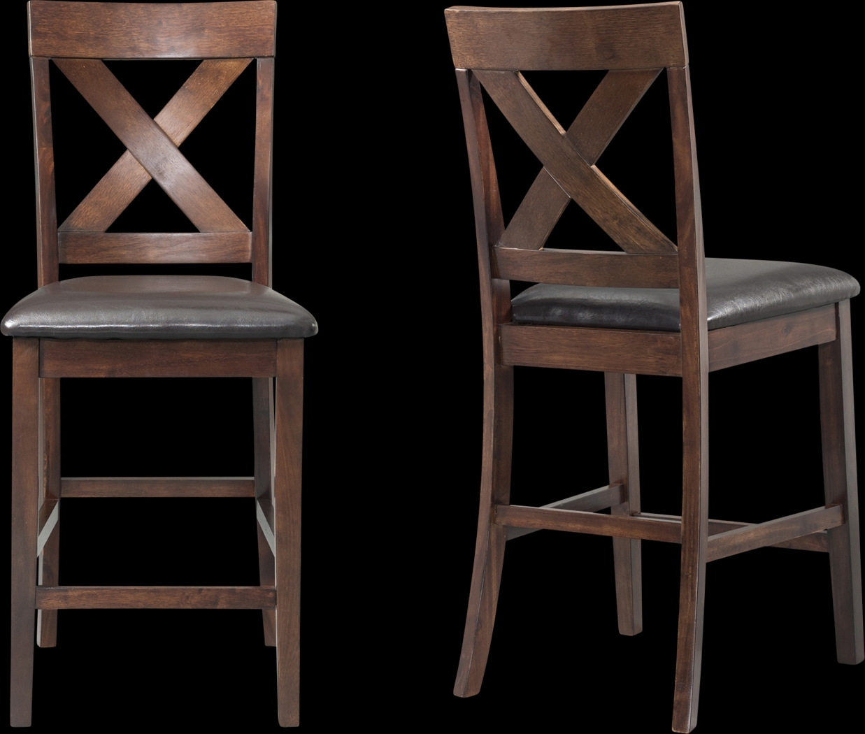 Petalbite Espresso Counter Height Stool, Set of 2 - Thumbnail - Image 1