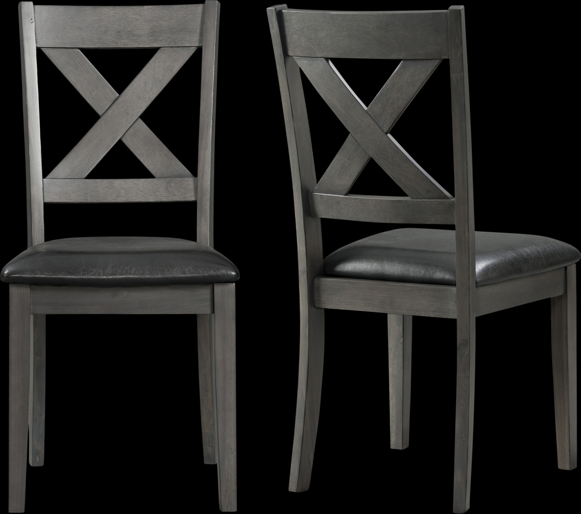 Petalbite Gray Side Chair, Set of 2 - Thumbnail - Image 1