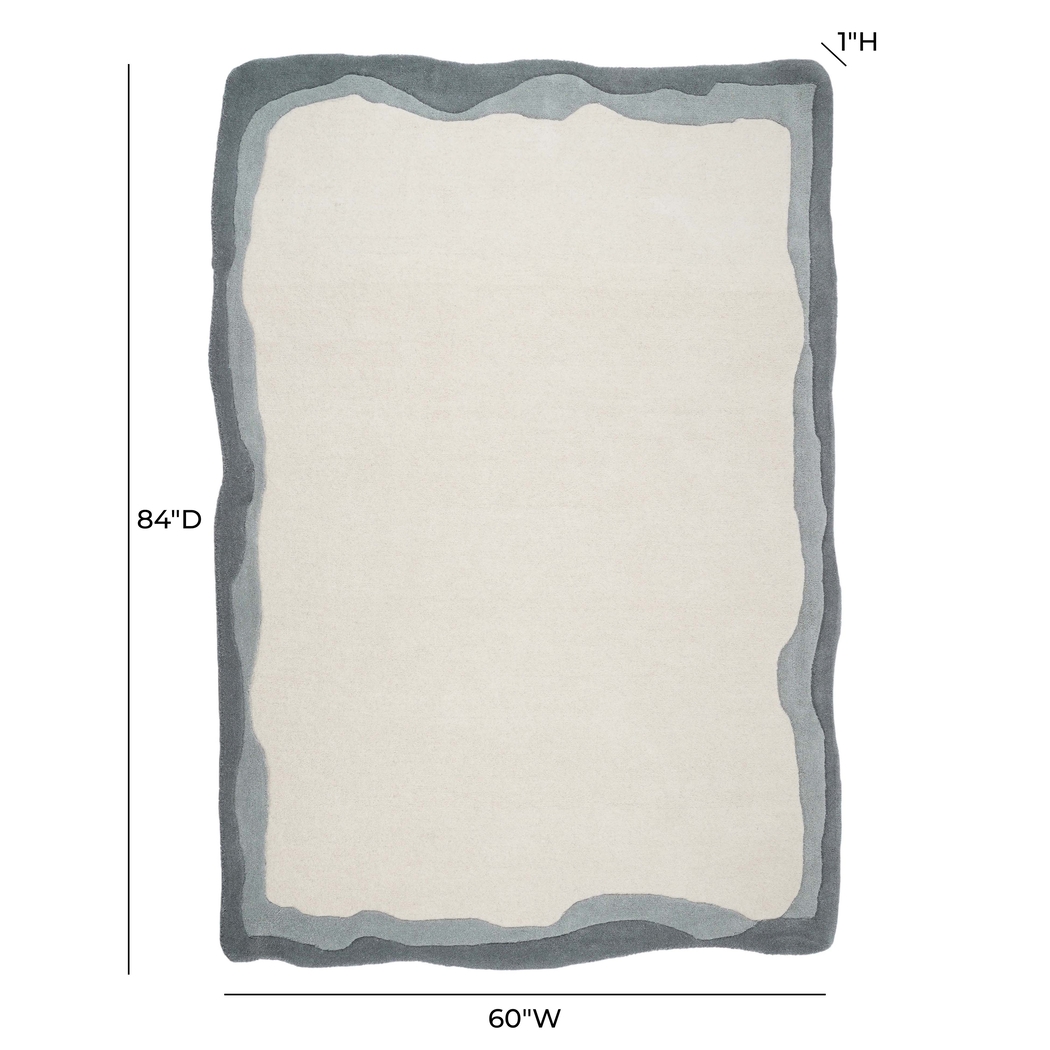 Petalshine Gray 5' x 7' Rug - Thumbnail - Image 2