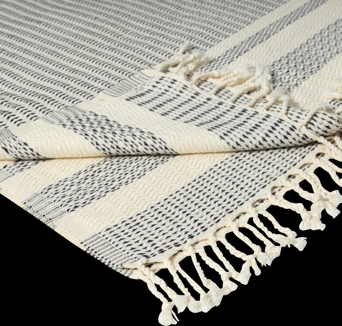 Petalwell Navy Throw Blanket - Thumbnail - Image 5