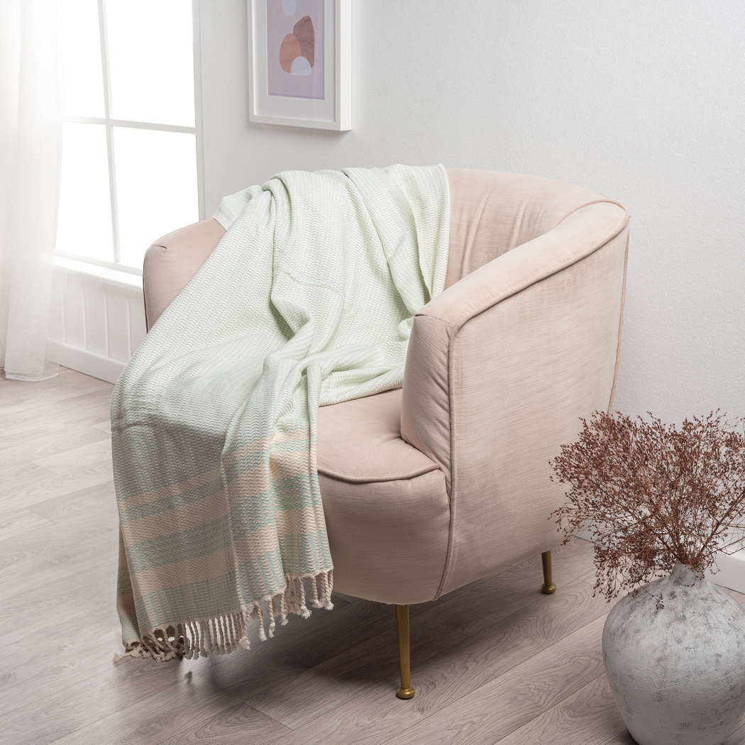 Petalwell Turquoise Throw Blanket - Thumbnail - Image 2