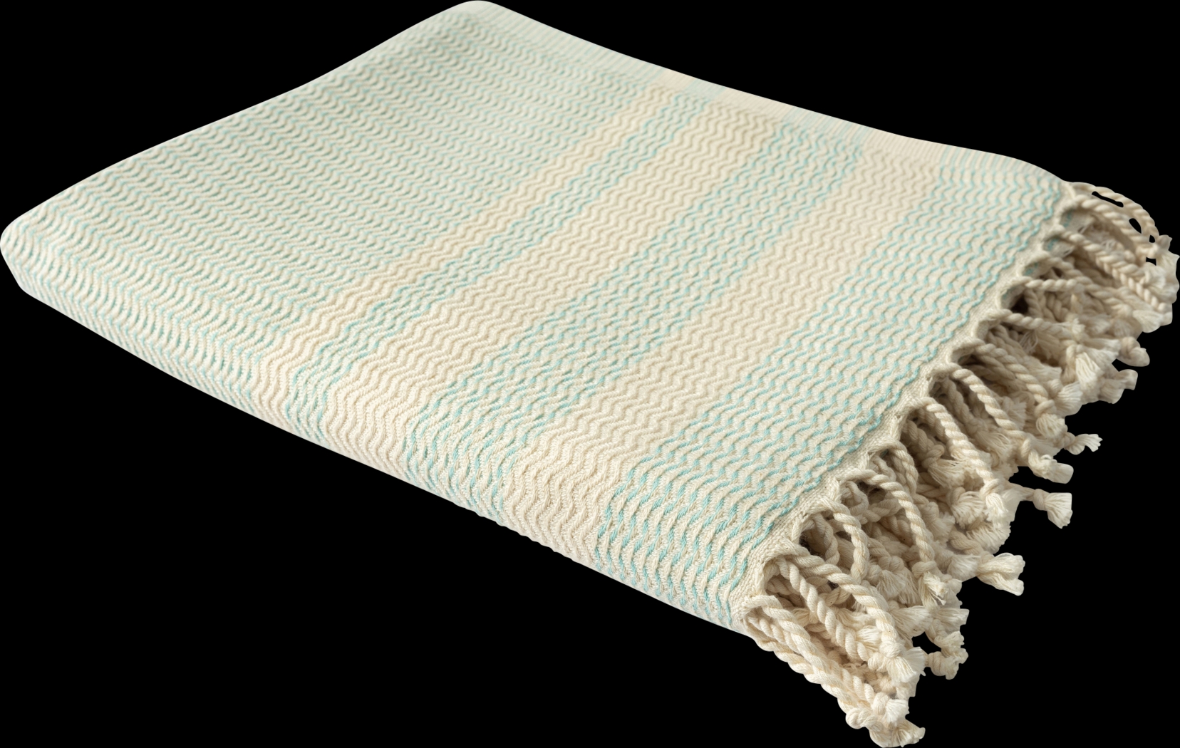 Petalwell Turquoise Throw Blanket - Thumbnail - Image 3