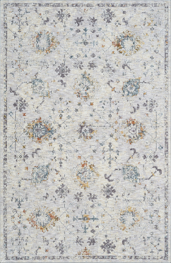 Petebora Gray/Multicolor 5' x 8' Rug - Thumbnail - Image 1