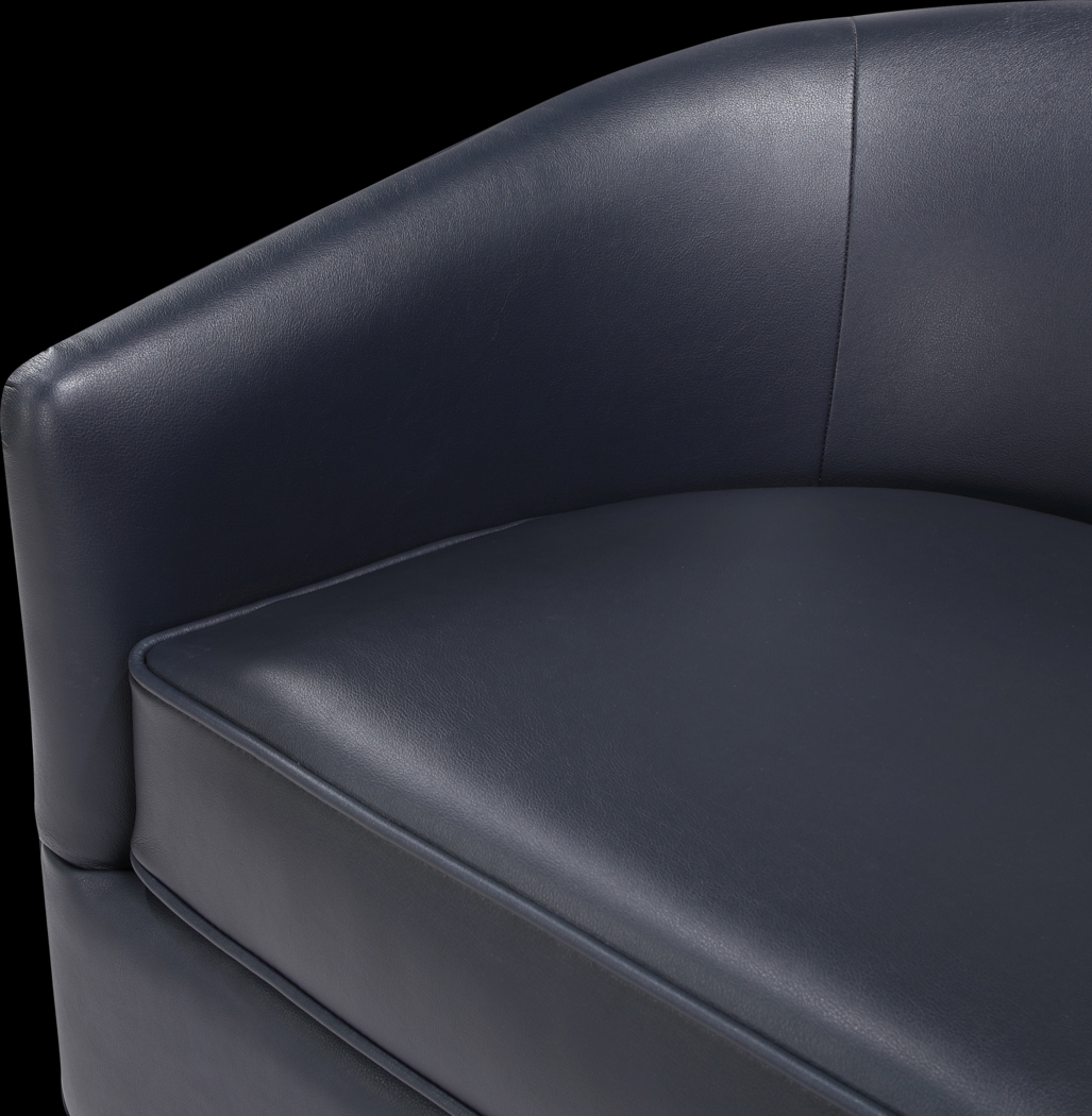 Petio Dark Blue Swivel Accent Chair - Thumbnail - Image 14
