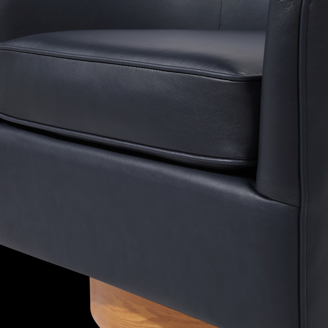 Petio Dark Blue Swivel Accent Chair - Thumbnail - Image 16