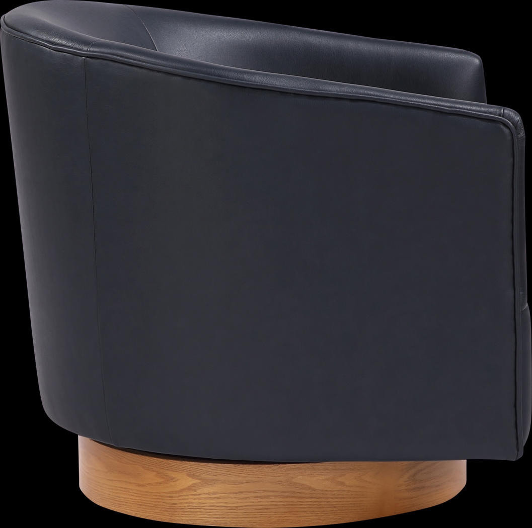 Petio Dark Blue Swivel Accent Chair - Thumbnail - Image 9