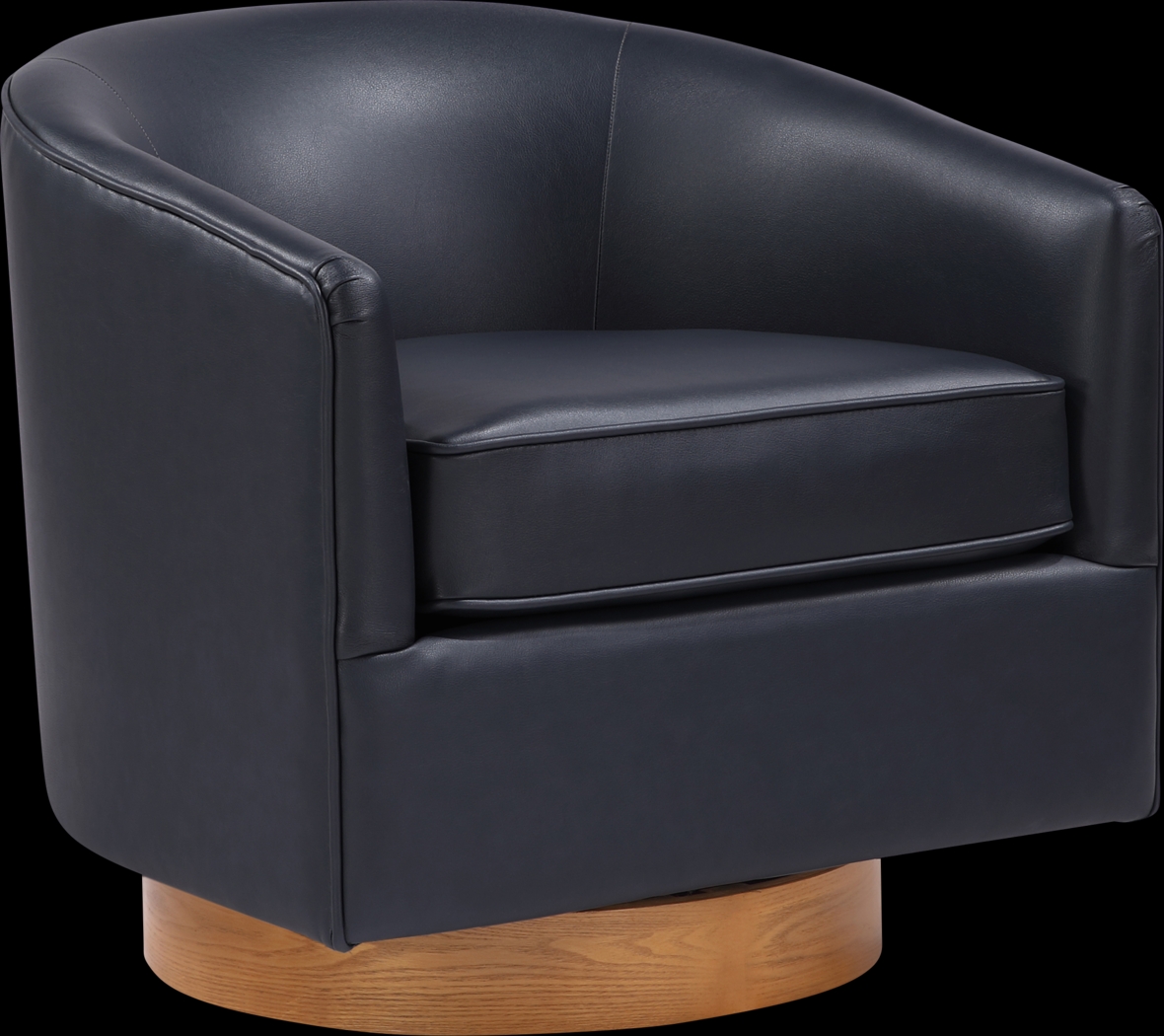 Petio Dark Blue Swivel Accent Chair - Thumbnail - Image 1