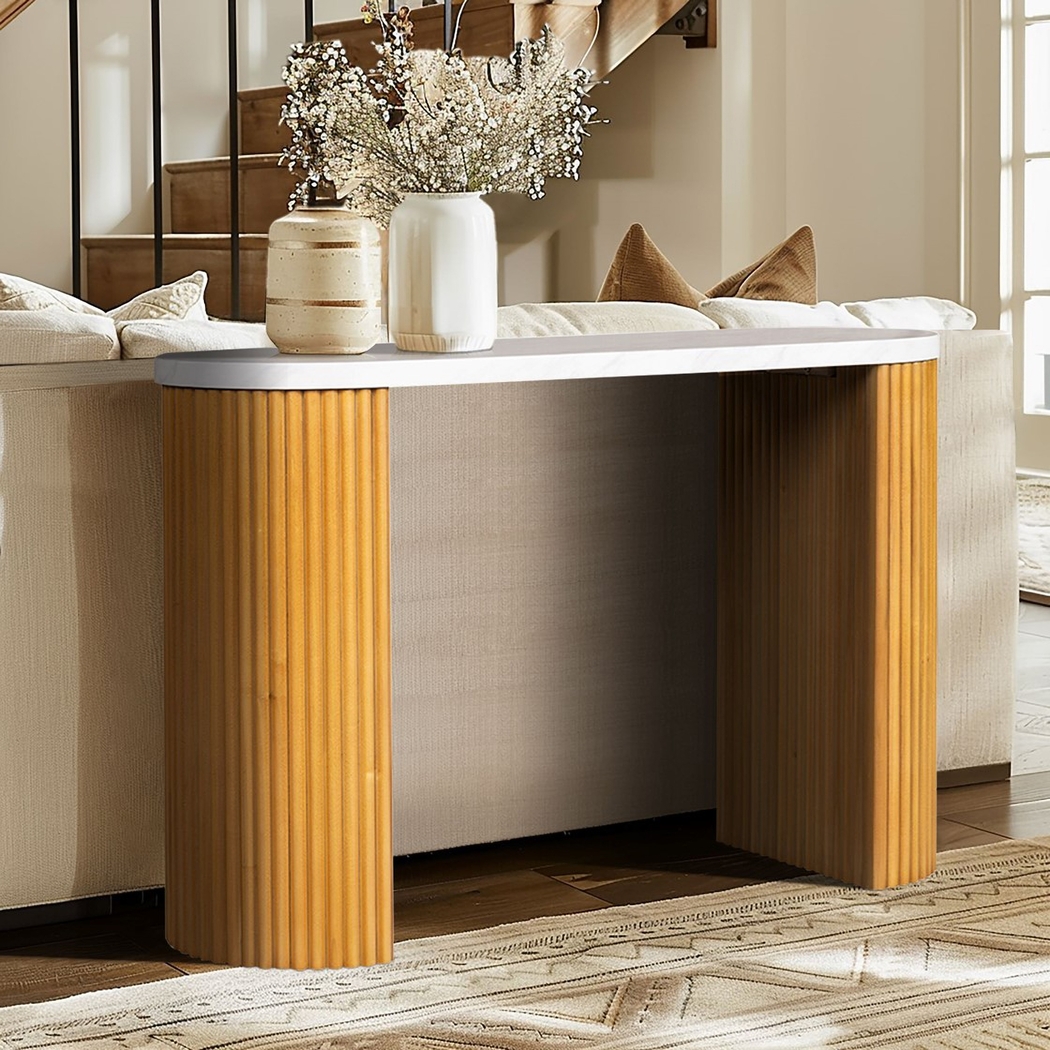 Petmecky Brown Sofa Table - Thumbnail - Image 2