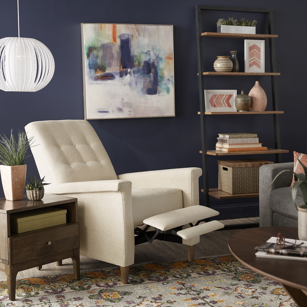 Petrelle Beige Pushback Recliner - Thumbnail - Image 8