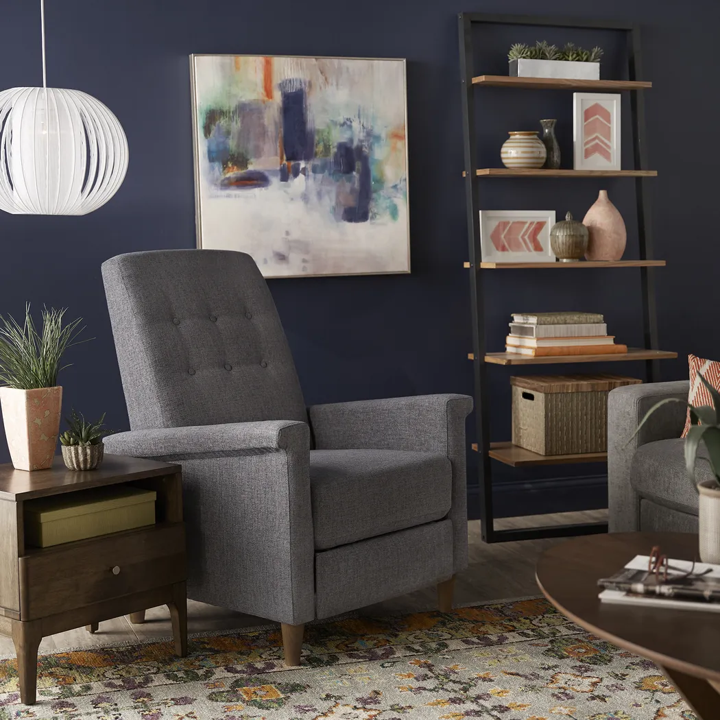 Petrelle Dark Gray Pushback Recliner - Thumbnail - Image 7